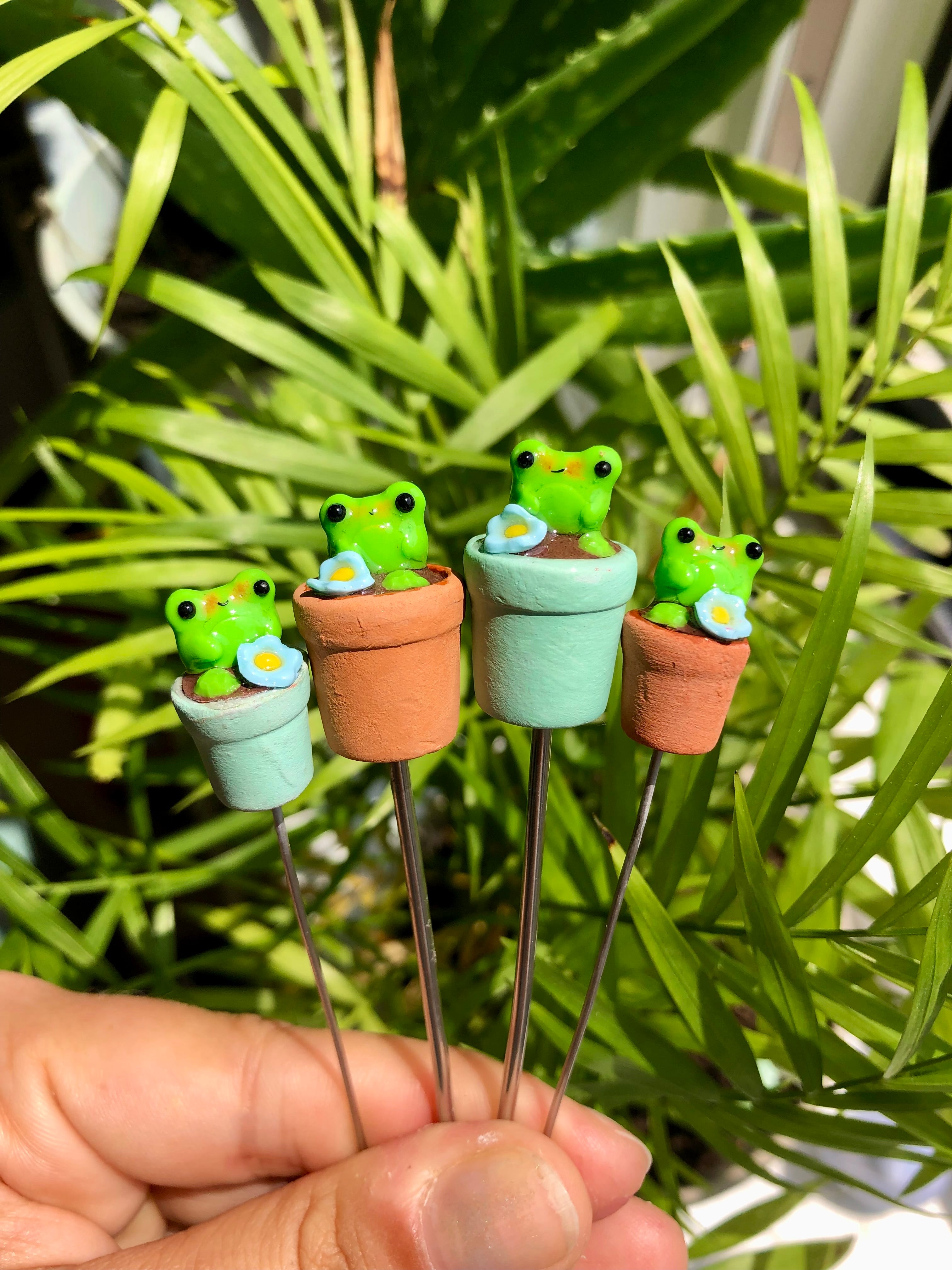 Pflanzenstecker Frosch