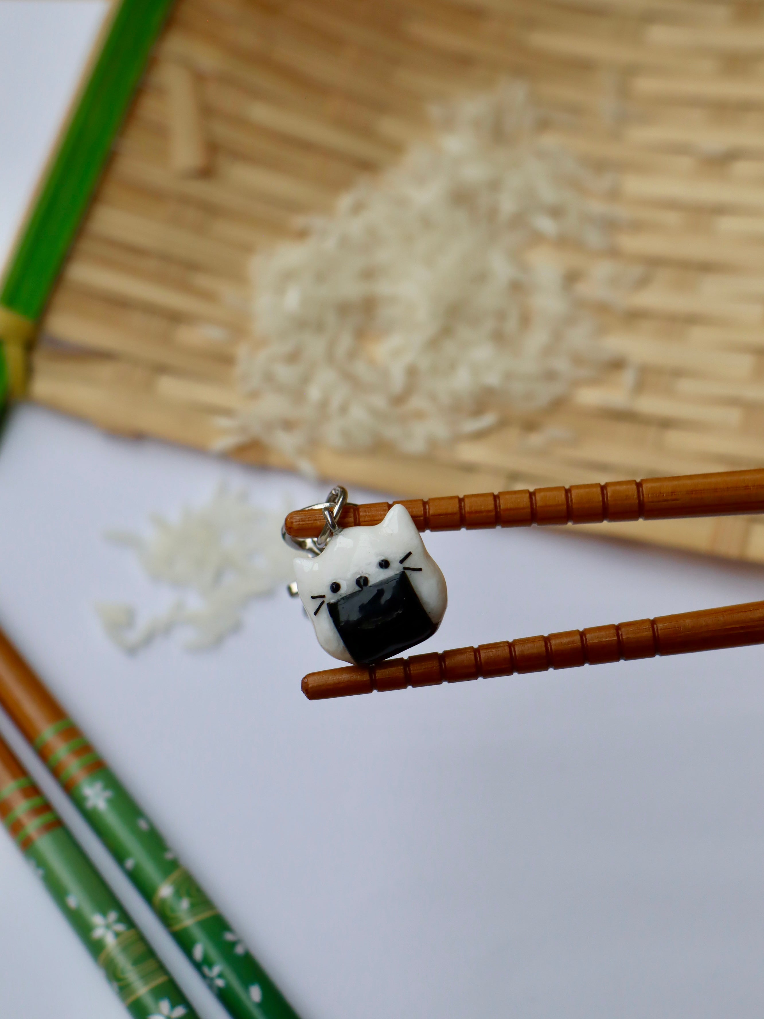 Schlüsselanhänger Onigiri Katze