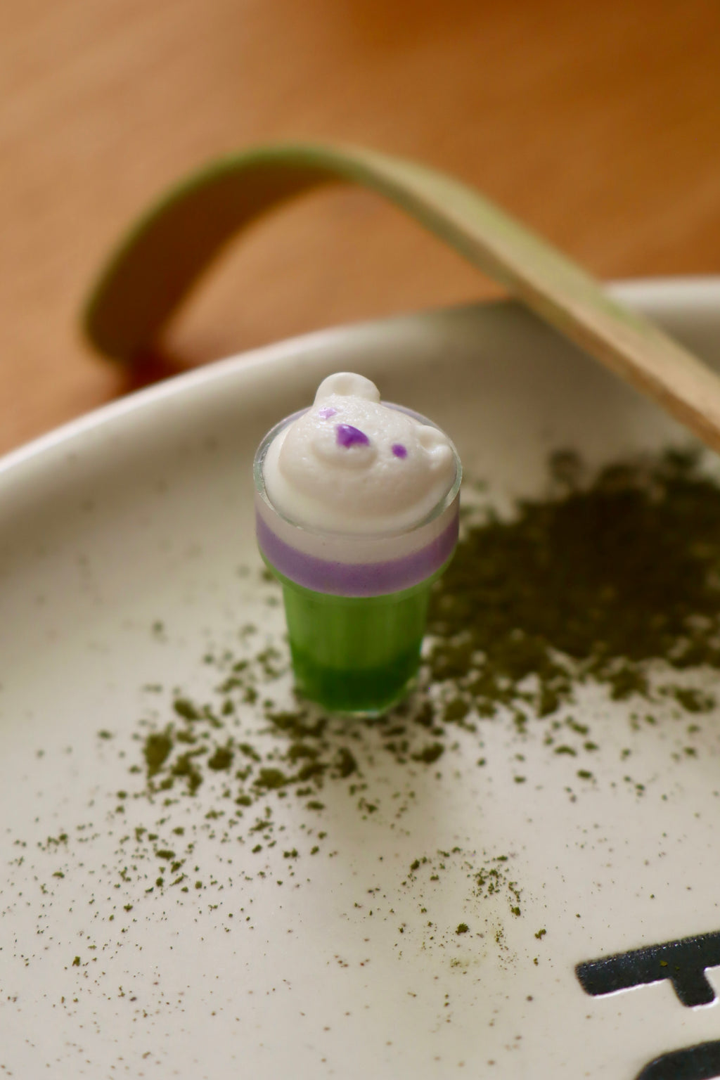 Schlüsselanhänger/Magnet Lavendel Matcha Bär