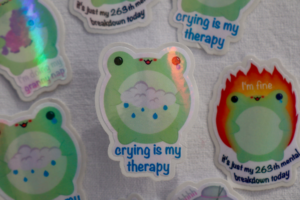 Sticker Crying Frosch