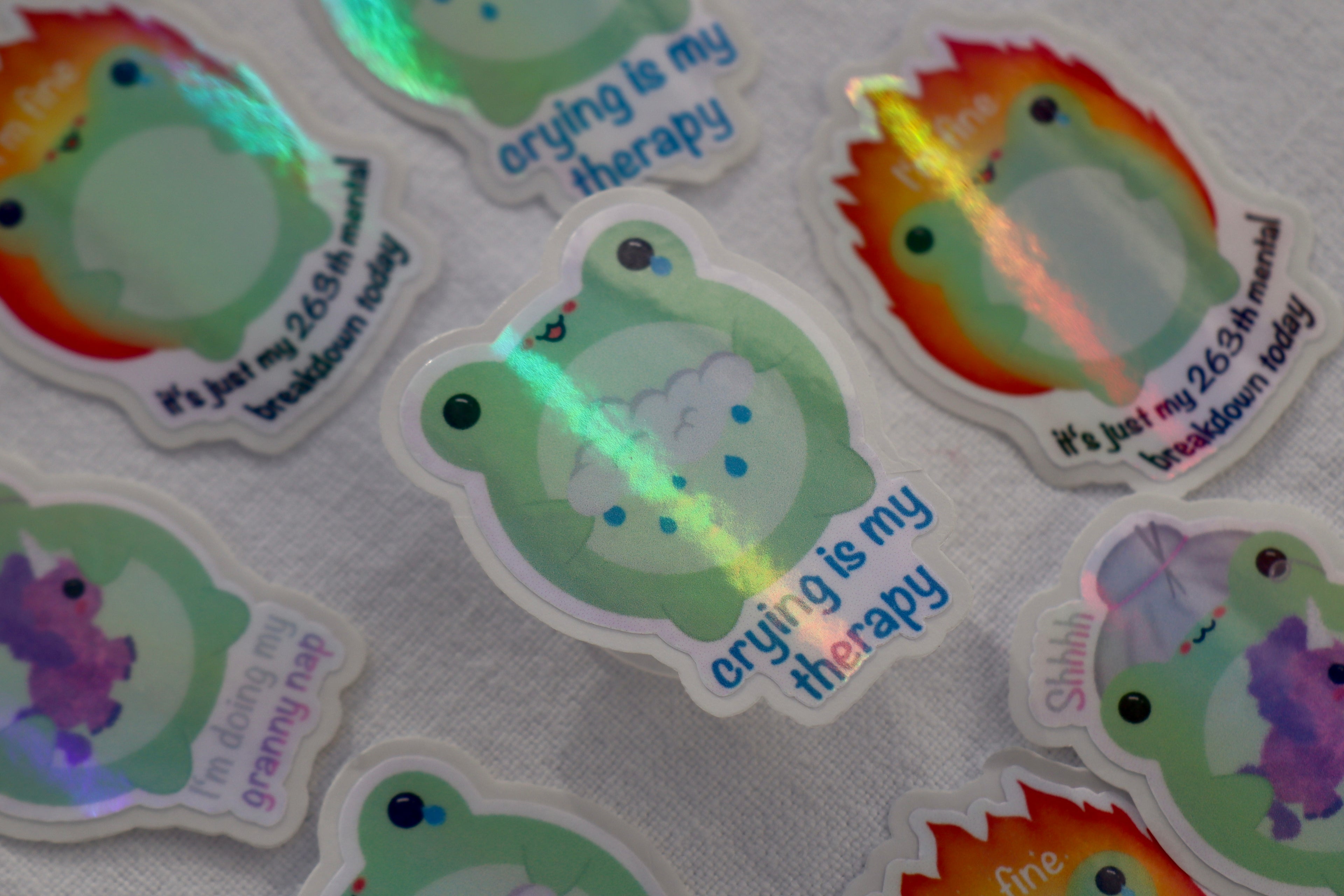 Sticker Crying Frosch