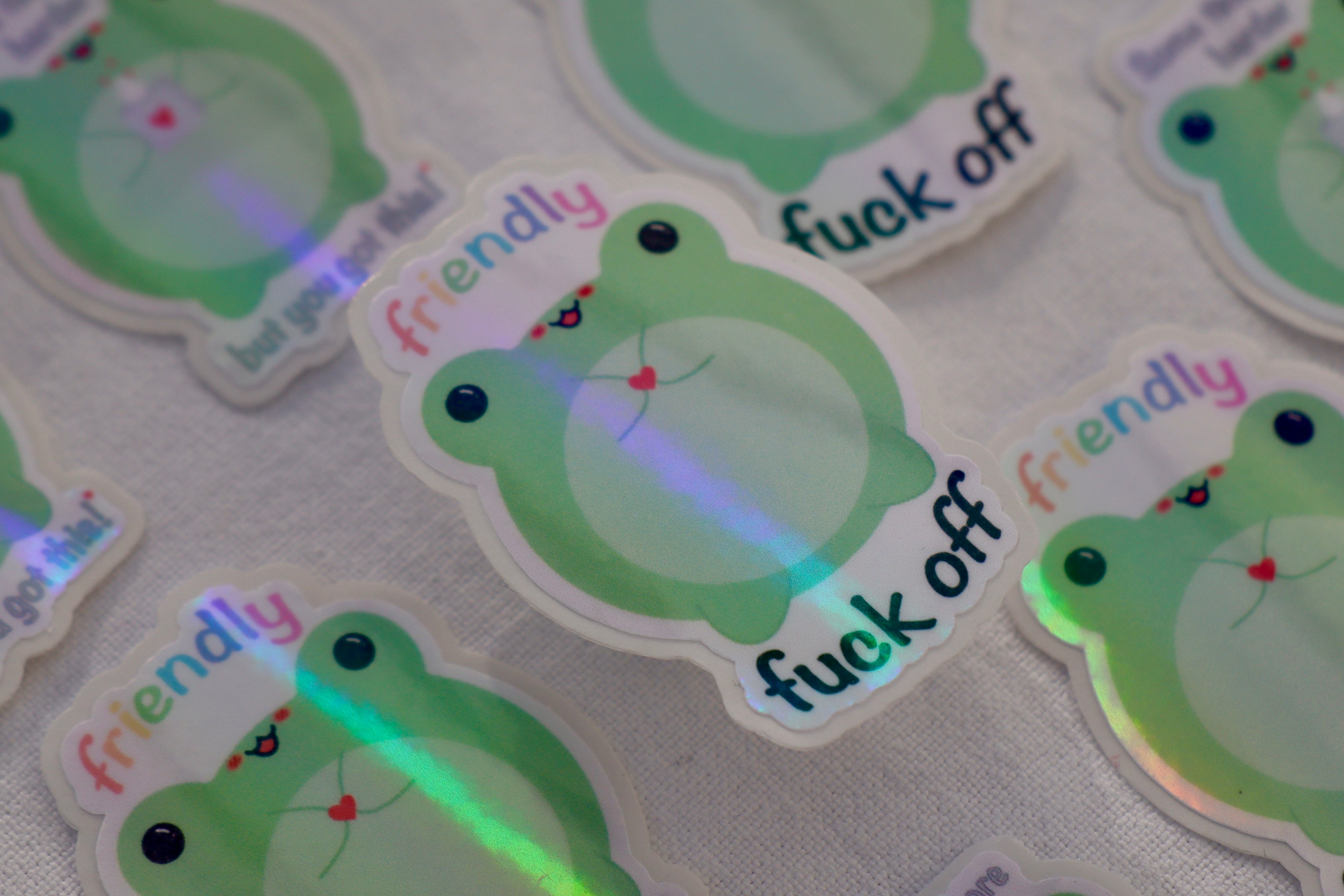 Sticker friendly fck off Frosch