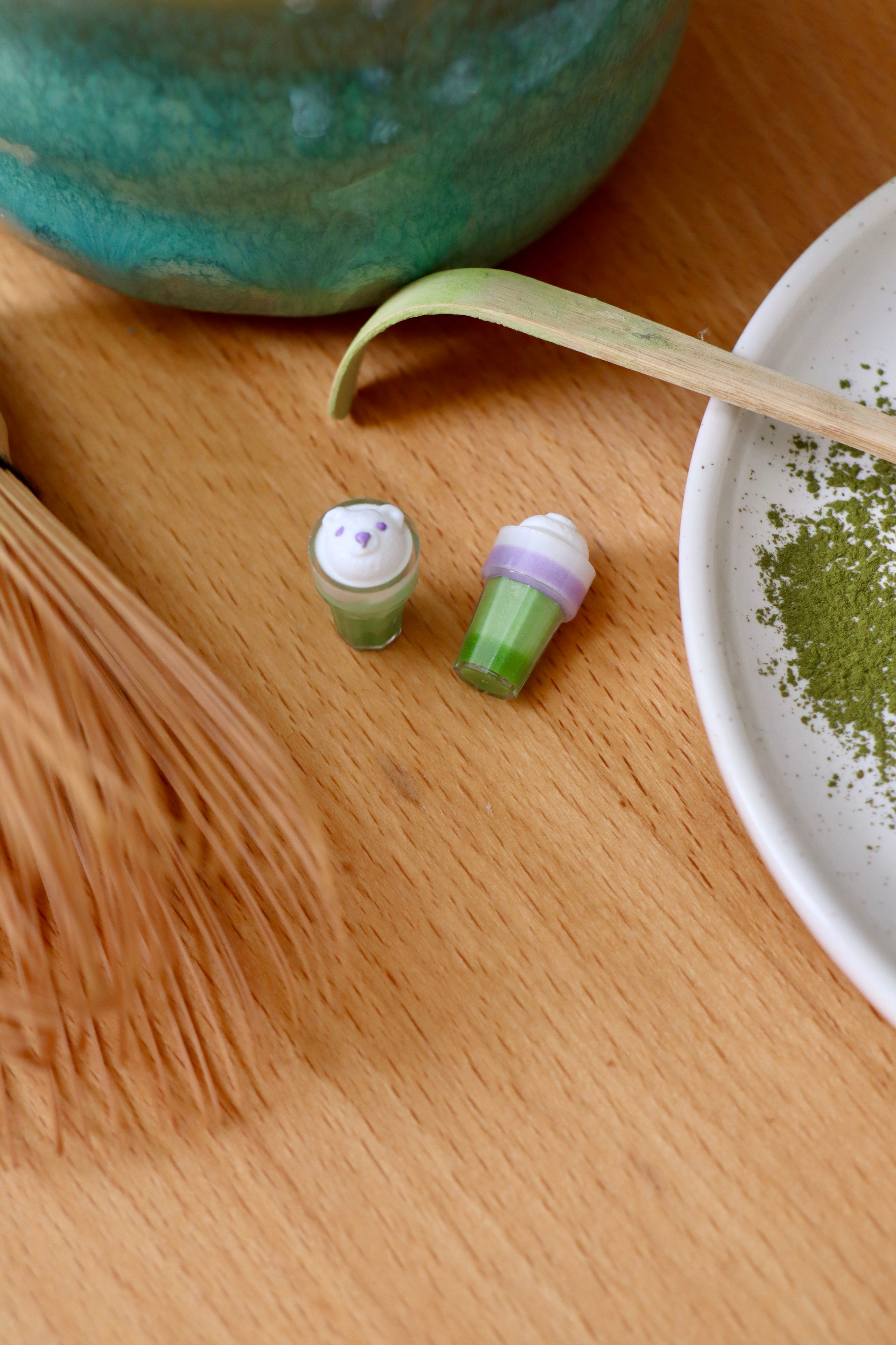 Schlüsselanhänger/Magnet Lavendel Matcha Bär