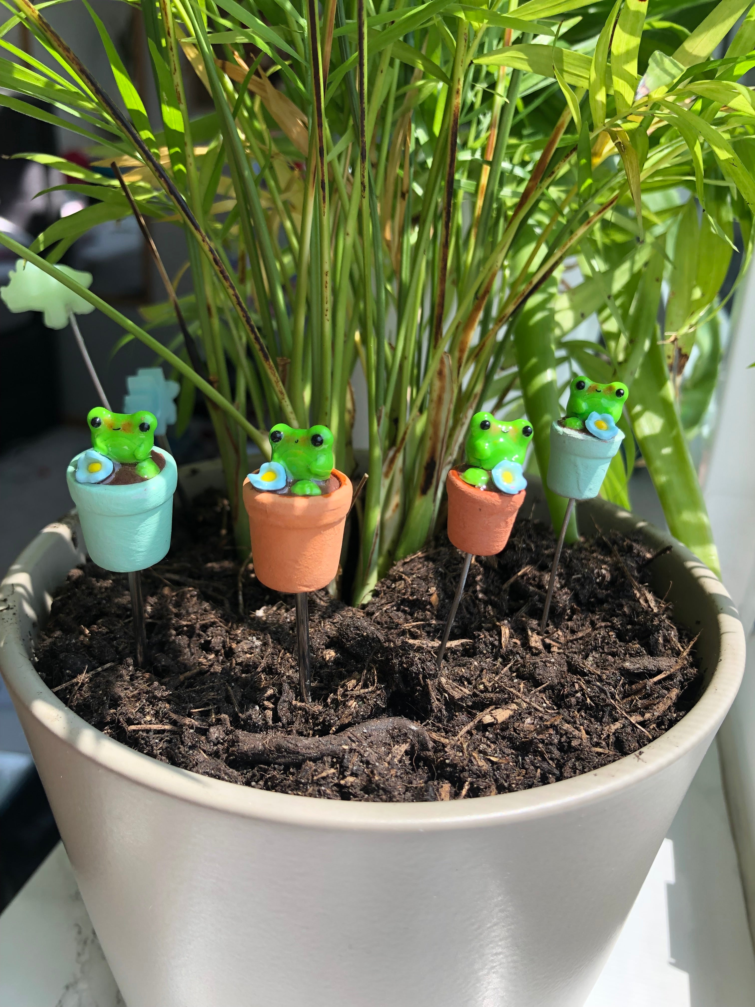 Pflanzenstecker Frosch