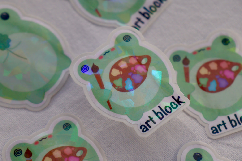 Sticker Art Block Frosch
