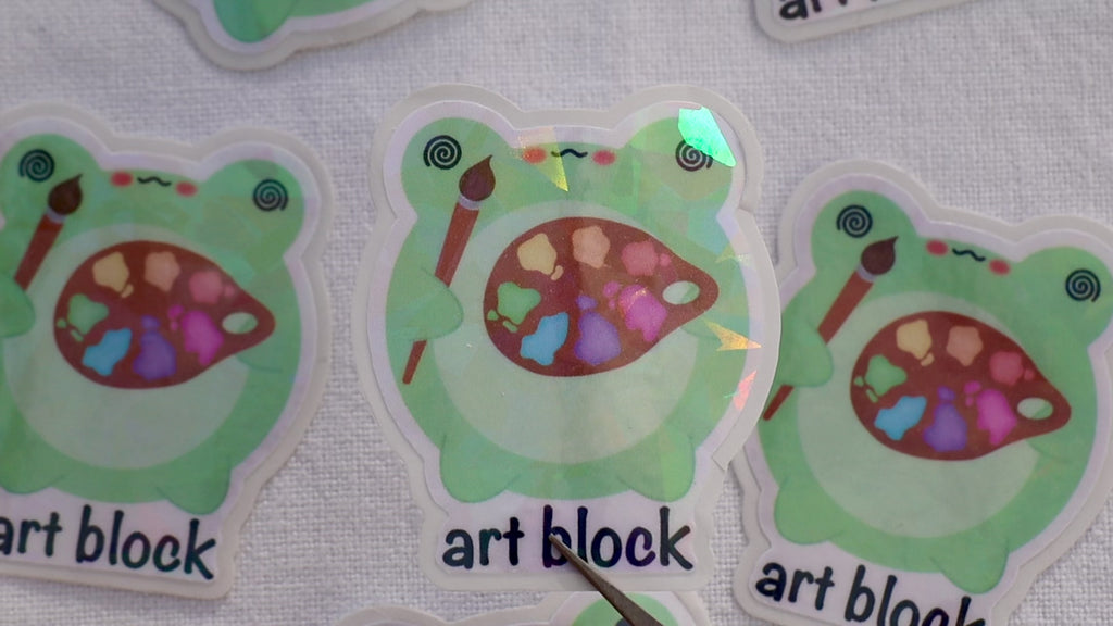 Sticker Art Block Frosch