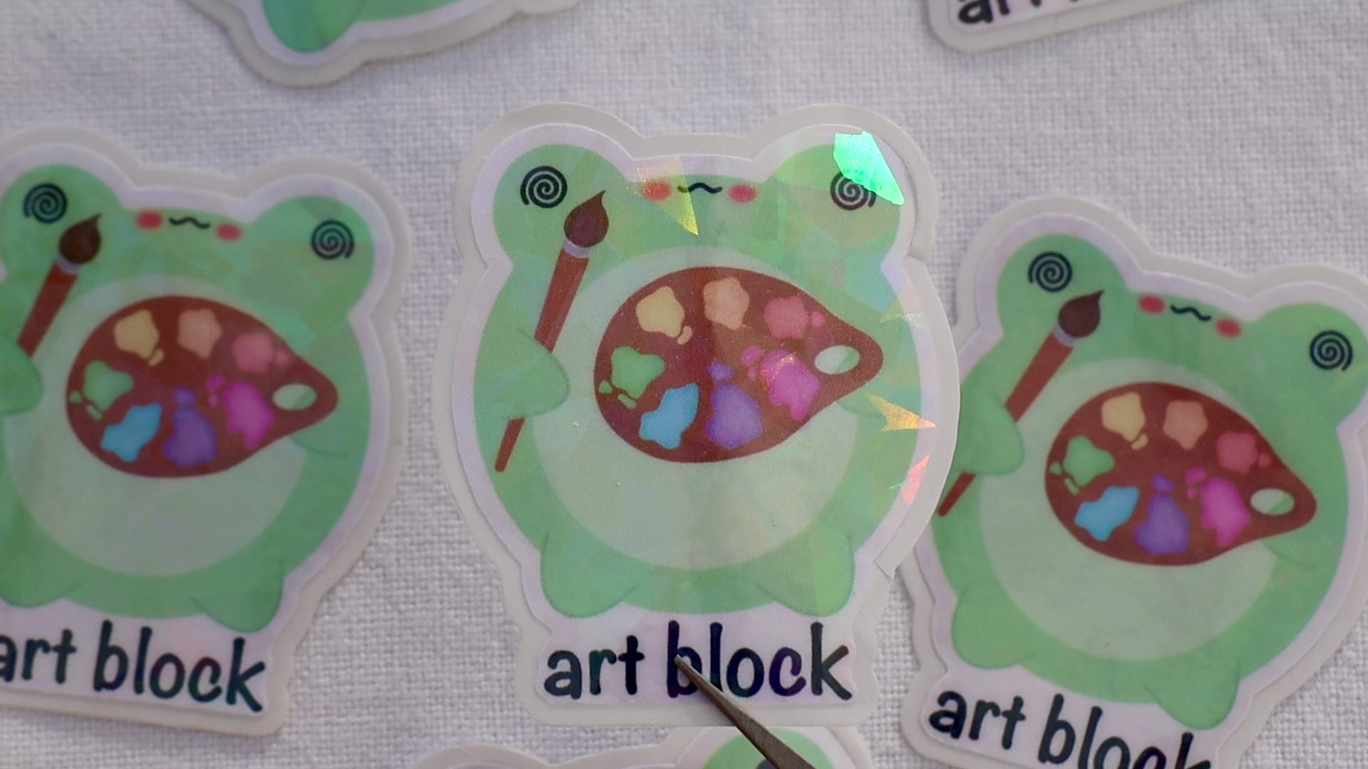 Sticker Art Block Frosch