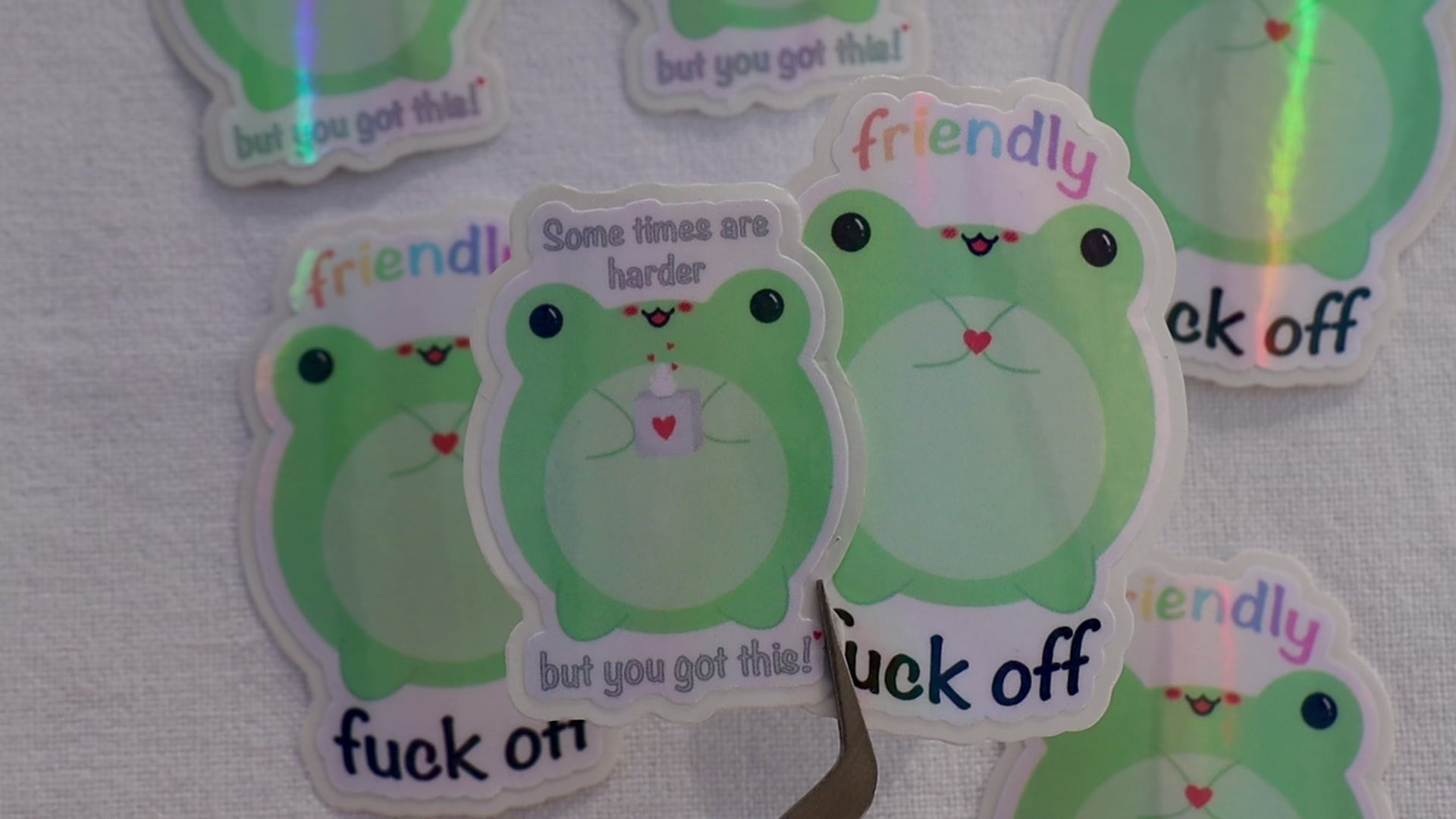 Sticker friendly fck off Frosch
